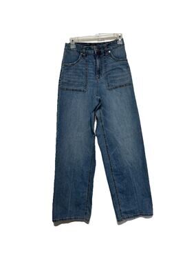 Scoop Jeans Utility Wide Leg Size 6 High Waisted Hippie Festival 90’s Light-wash
